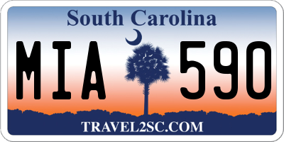 SC license plate MIA590