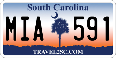 SC license plate MIA591