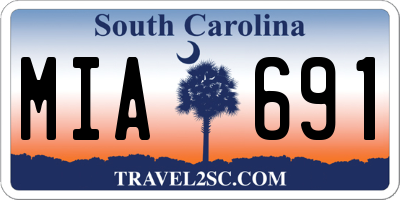 SC license plate MIA691