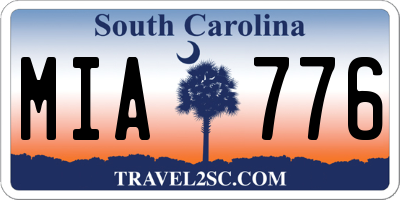 SC license plate MIA776