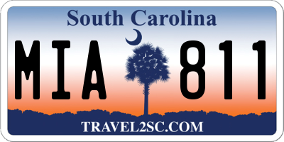 SC license plate MIA811