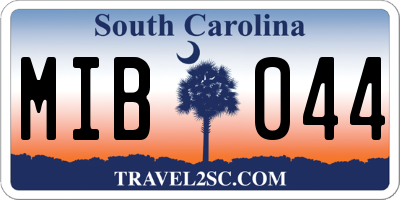 SC license plate MIB044