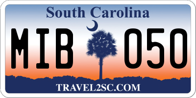 SC license plate MIB050