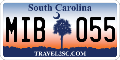 SC license plate MIB055