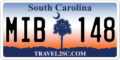 SC license plate MIB148