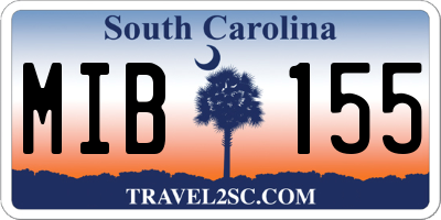 SC license plate MIB155