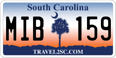 SC license plate MIB159