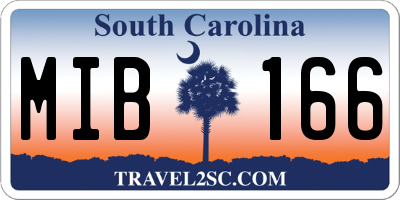 SC license plate MIB166