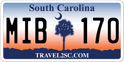 SC license plate MIB170