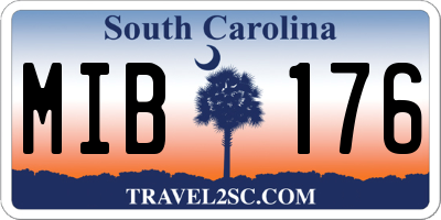SC license plate MIB176