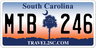 SC license plate MIB246