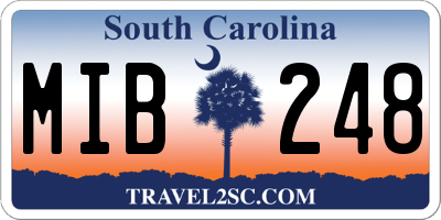 SC license plate MIB248