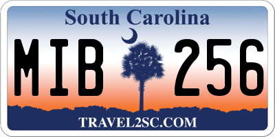 SC license plate MIB256