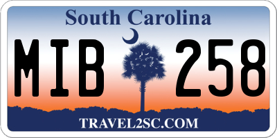 SC license plate MIB258