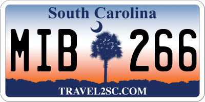 SC license plate MIB266