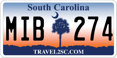 SC license plate MIB274