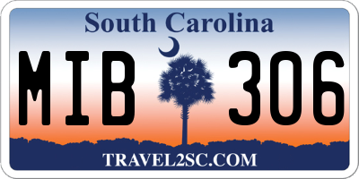 SC license plate MIB306
