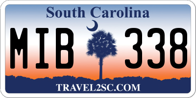 SC license plate MIB338