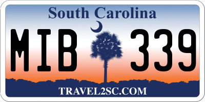 SC license plate MIB339