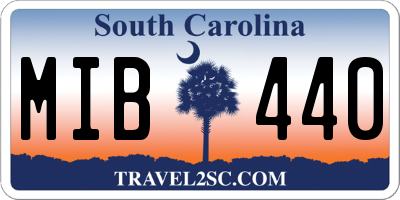 SC license plate MIB440