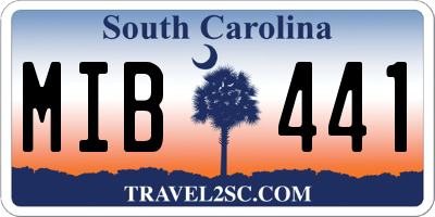 SC license plate MIB441