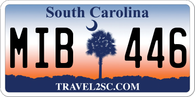 SC license plate MIB446