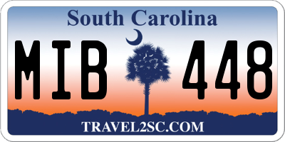 SC license plate MIB448