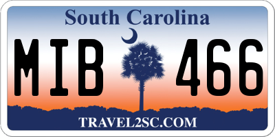 SC license plate MIB466
