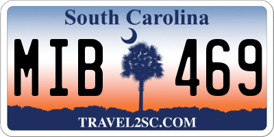 SC license plate MIB469