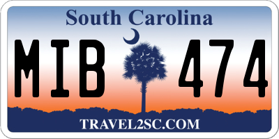 SC license plate MIB474