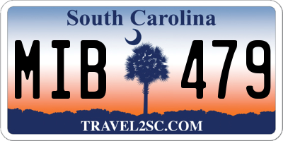SC license plate MIB479