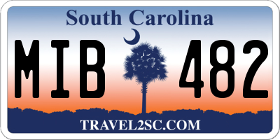 SC license plate MIB482