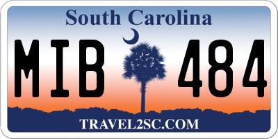 SC license plate MIB484