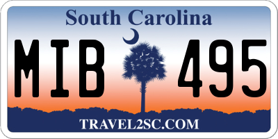 SC license plate MIB495
