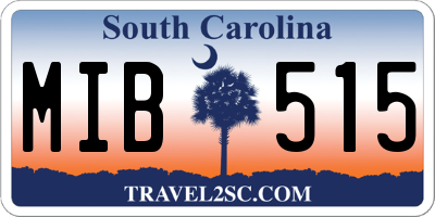 SC license plate MIB515
