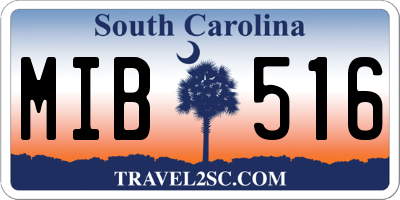 SC license plate MIB516