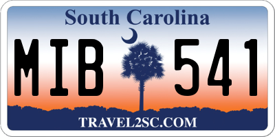 SC license plate MIB541