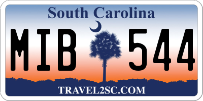 SC license plate MIB544