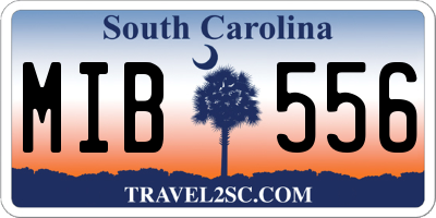 SC license plate MIB556