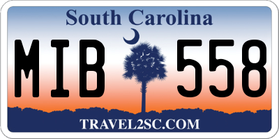 SC license plate MIB558