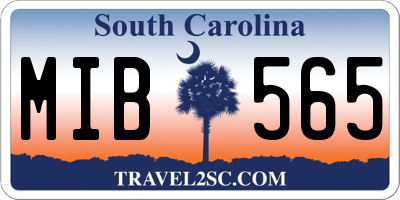 SC license plate MIB565