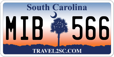 SC license plate MIB566