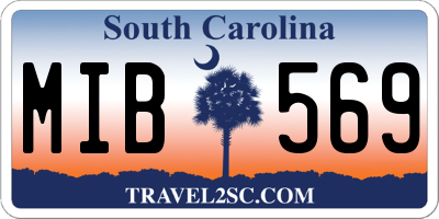 SC license plate MIB569