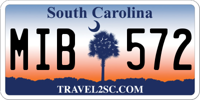 SC license plate MIB572