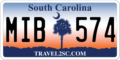 SC license plate MIB574