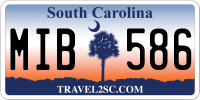 SC license plate MIB586