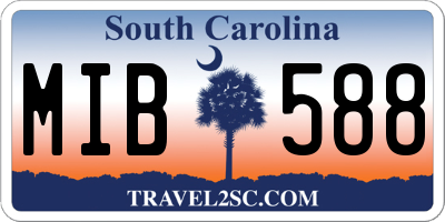 SC license plate MIB588