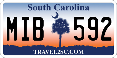 SC license plate MIB592