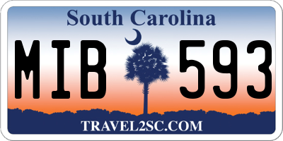 SC license plate MIB593