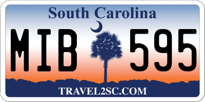 SC license plate MIB595